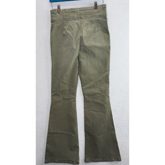 Free People We The Free Jayde Flare Jeans in Green Size 29 NWT - Picture 5 of 10
